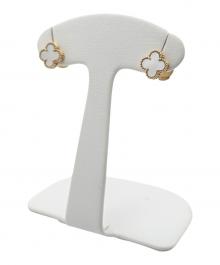 VAN CLEEF & ARPELS（ヴァンクリーフ＆アーペル）の古着「Sweet Alhambra earstuds スウィート アルハンブラ ピアス ホワイト マザーオブパール」