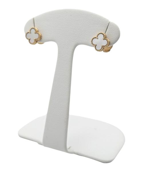 VAN CLEEF & ARPELS（ヴァンクリーフ＆アーペル）VAN CLEEF & ARPELS (ヴァンクリーフ＆アーペル) Sweet Alhambra earstuds スウィート アルハンブラ ピアス ホワイト マザーオブパール サイズ:スウィートアルハンブラの古着・服飾アイテム