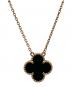 VAN CLEEF & ARPELS（ヴァンクリーフ＆アーペル）の古着「Vintage Alhambra Onyx/ヴィンテージアルハンブラ オニキス ネックレス」