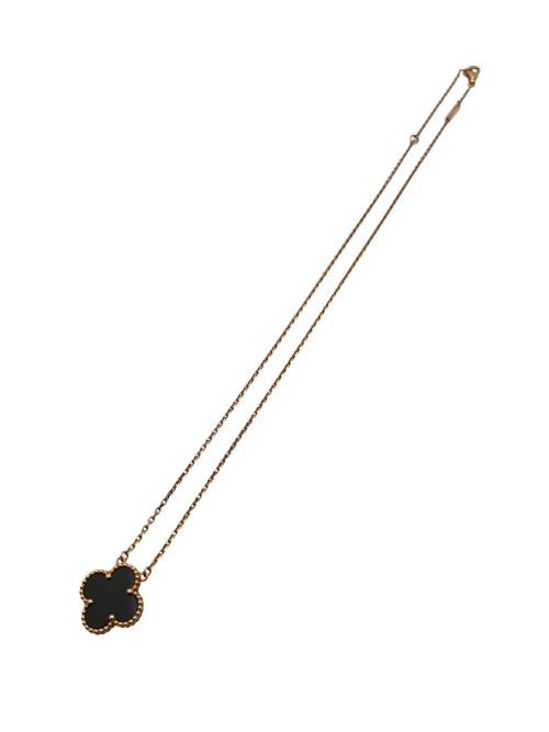 VAN CLEEF & ARPELS（ヴァンクリーフ＆アーペル）VAN CLEEF & ARPELS  Vintage Alhambra pendant, 18K yellow gold, onyx ヴィンテージ アルハンブラ ペンダント オニキス サイズ:ヴィンテージアルハンブラの古着・服飾アイテム