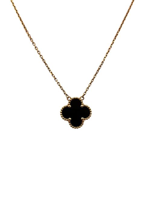 VAN CLEEF & ARPELS（ヴァンクリーフ＆アーペル）VAN CLEEF & ARPELS  Vintage Alhambra pendant, 18K yellow gold, onyx ヴィンテージ アルハンブラ ペンダント オニキス サイズ:ヴィンテージアルハンブラの古着・服飾アイテム