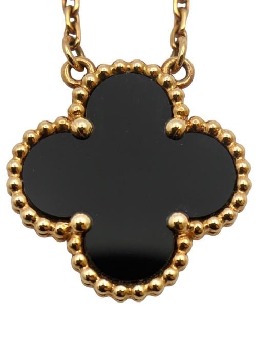 VAN CLEEF & ARPELS（ヴァンクリーフ＆アーペル）VAN CLEEF & ARPELS  Vintage Alhambra pendant, 18K yellow gold, onyx ヴィンテージ アルハンブラ ペンダント オニキス サイズ:ヴィンテージアルハンブラの古着・服飾アイテム