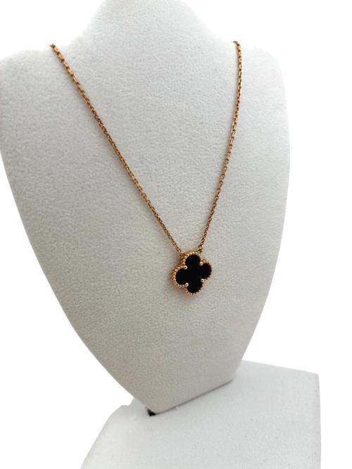 VAN CLEEF & ARPELS（ヴァンクリーフ＆アーペル）VAN CLEEF & ARPELS  Vintage Alhambra pendant, 18K yellow gold, onyx ヴィンテージ アルハンブラ ペンダント オニキス サイズ:ヴィンテージアルハンブラの古着・服飾アイテム