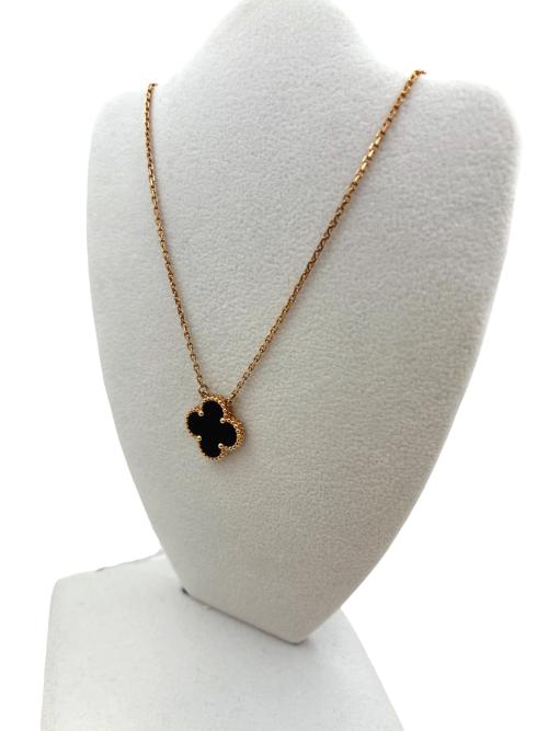 VAN CLEEF & ARPELS（ヴァンクリーフ＆アーペル）VAN CLEEF & ARPELS  Vintage Alhambra pendant, 18K yellow gold, onyx ヴィンテージ アルハンブラ ペンダント オニキス サイズ:ヴィンテージアルハンブラの古着・服飾アイテム