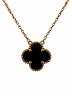 VAN CLEEF & ARPELS（ヴァンクリーフ＆アーペル）の古着「 Vintage Alhambra pendant, 18K yellow gold, onyx ヴィンテージ アルハンブラ ペンダント オニキス」
