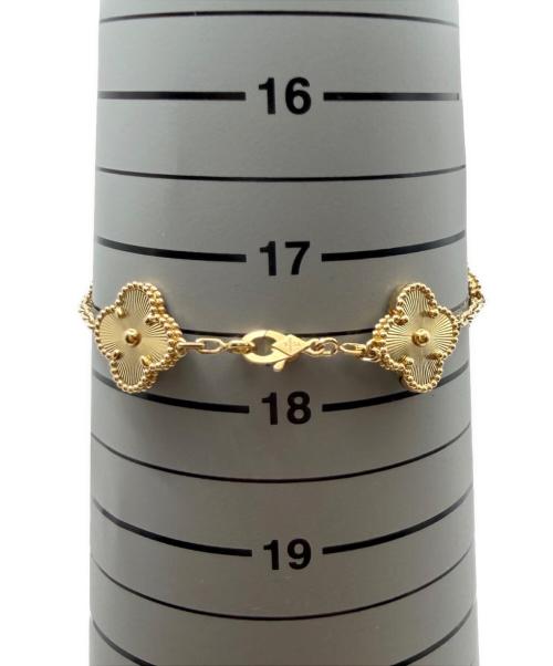 VAN CLEEF & ARPELS（ヴァンクリーフ＆アーペル）VAN CLEEF & ARPELS Guilloché Vintage Alhambra 5-Motif/ギヨシェヴィンテージアルハンブラ 5P/VCARP4KN00 サイズ:Vintage/ヴィンテージ/17.5cmの古着・服飾アイテム