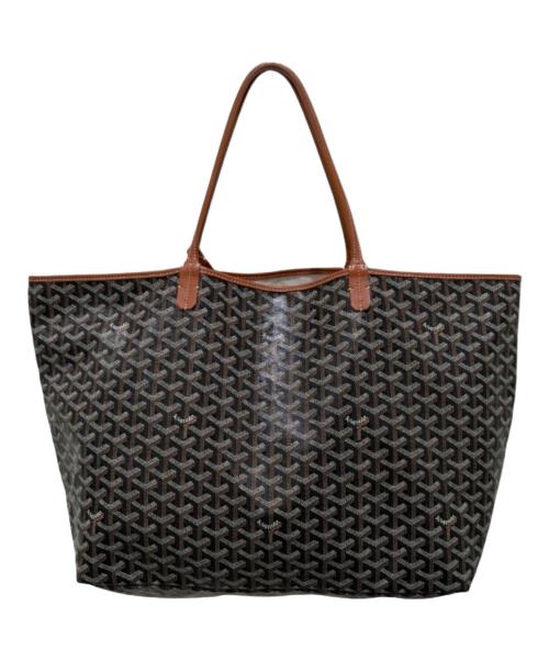 GOYARD（ゴヤール）GOYARD (ゴヤール) サンルイMM トートバッグ ブラック×ブラウン サイズ:MMの古着・服飾アイテム