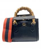 GUCCIグッチ）の古着「ダイアナミニトートバッグ」｜ブラック