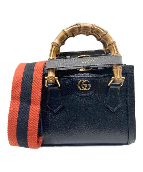 GUCCI（グッチ）GUCCI (グッチ) ダイアナミニトートバッグ ブラック サイズ:MINIの古着・服飾アイテム