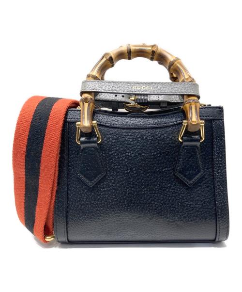 GUCCI（グッチ）GUCCI (グッチ) ダイアナミニトートバッグ ブラック サイズ:MINIの古着・服飾アイテム