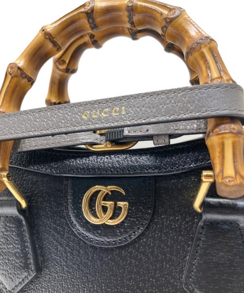 GUCCI（グッチ）GUCCI (グッチ) ダイアナミニトートバッグ ブラック サイズ:MINIの古着・服飾アイテム
