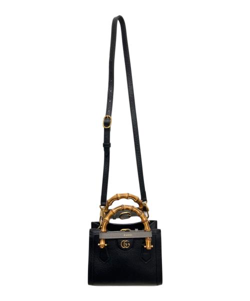 GUCCI（グッチ）GUCCI (グッチ) ダイアナミニトートバッグ ブラック サイズ:MINIの古着・服飾アイテム