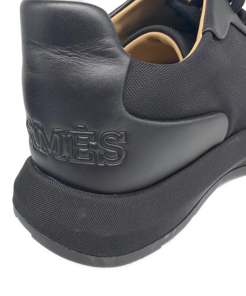 HERMES（エルメス）HERMES (エルメス) レザースニーカー/ローカットスニーカー ブラック サイズ:39 1/2の古着・服飾アイテム