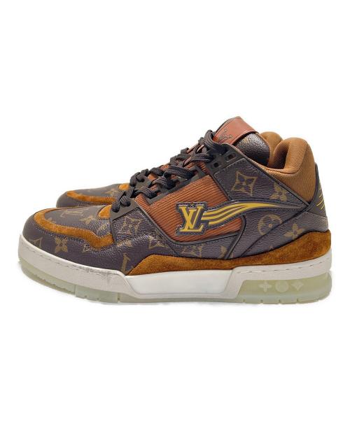 LOUIS VUITTON（ルイ ヴィトン）LOUIS VUITTON (ルイ ヴィトン) LV Trainer Line Sneakers Ebene/LVトレイナー・ライン スニーカー エベヌ/1A8A9N ブラウン サイズ:8の古着・服飾アイテム