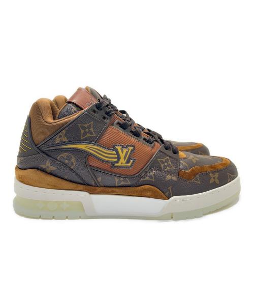 LOUIS VUITTON（ルイ ヴィトン）LOUIS VUITTON (ルイ ヴィトン) LV Trainer Line Sneakers Ebene/LVトレイナー・ライン スニーカー エベヌ/1A8A9N ブラウン サイズ:8の古着・服飾アイテム
