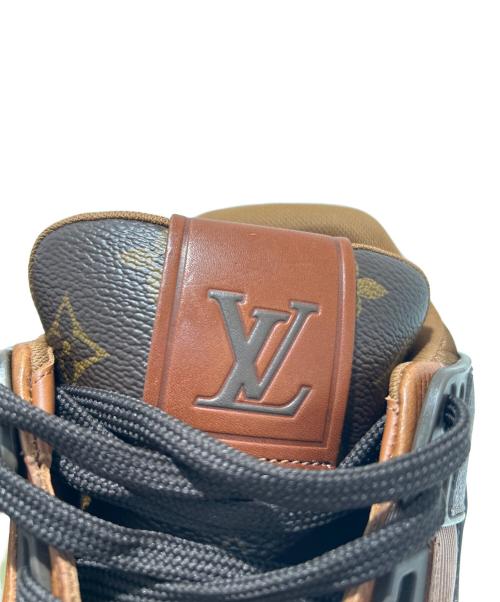 LOUIS VUITTON（ルイ ヴィトン）LOUIS VUITTON (ルイ ヴィトン) LV Trainer Line Sneakers Ebene/LVトレイナー・ライン スニーカー エベヌ/1A8A9N ブラウン サイズ:8の古着・服飾アイテム