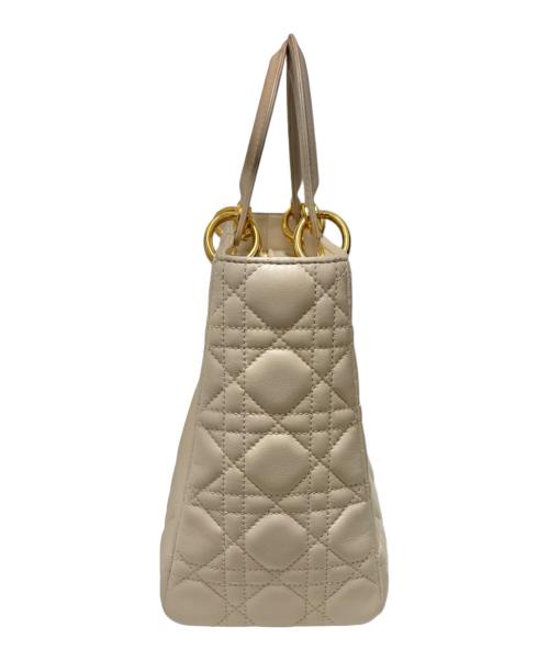 Christian Dior（クリスチャン ディオール）Christian Dior (クリスチャン ディオール) レディディオール ミディアム M0565ONGE ホワイトの古着・服飾アイテム