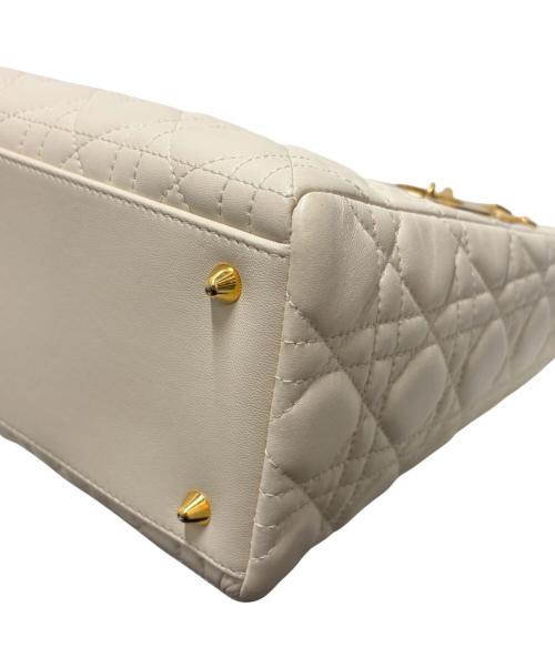 Christian Dior（クリスチャン ディオール）Christian Dior (クリスチャン ディオール) レディディオール ミディアム M0565ONGE ホワイトの古着・服飾アイテム