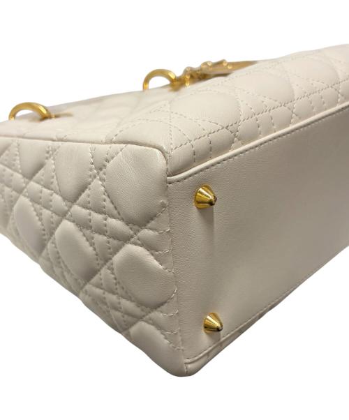 Christian Dior（クリスチャン ディオール）Christian Dior (クリスチャン ディオール) レディディオール ミディアム M0565ONGE ホワイトの古着・服飾アイテム