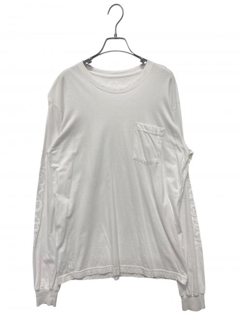 CHROME HEARTS（クロムハーツ）CHROME HEARTS (クロムハーツ) ネックプリントTシャツ ホワイト サイズ:Lの古着・服飾アイテム