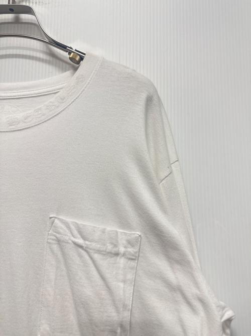 CHROME HEARTS（クロムハーツ）CHROME HEARTS (クロムハーツ) ネックプリントTシャツ ホワイト サイズ:Lの古着・服飾アイテム