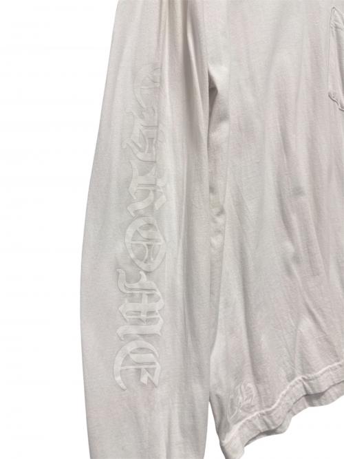 CHROME HEARTS（クロムハーツ）CHROME HEARTS (クロムハーツ) ネックプリントTシャツ ホワイト サイズ:Lの古着・服飾アイテム