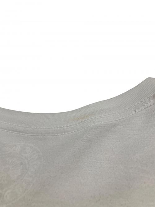 CHROME HEARTS（クロムハーツ）CHROME HEARTS (クロムハーツ) ネックプリントTシャツ ホワイト サイズ:Lの古着・服飾アイテム