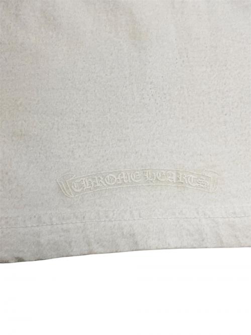 CHROME HEARTS（クロムハーツ）CHROME HEARTS (クロムハーツ) ネックプリントTシャツ ホワイト サイズ:Lの古着・服飾アイテム