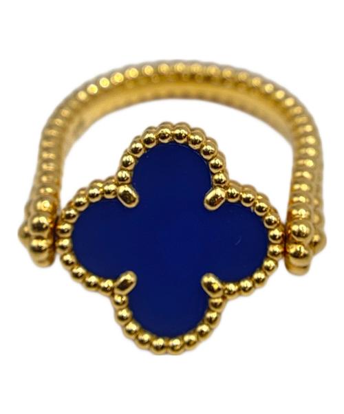 VAN CLEEF & ARPELS（ヴァンクリーフ＆アーペル）VAN CLEEF & ARPELS (ヴァンクリーフ＆アーペル) Reversible Blue Agate D-Ring/リバーシブルブルーアゲートDリング/VCARPGV152 サイズ:ｳﾞｨﾝﾃｰｼﾞ/52/12号の古着・服飾アイテム