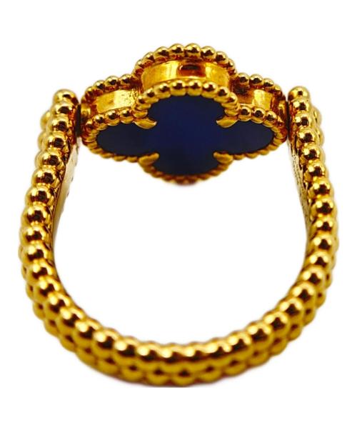 VAN CLEEF & ARPELS（ヴァンクリーフ＆アーペル）VAN CLEEF & ARPELS (ヴァンクリーフ＆アーペル) Reversible Blue Agate D-Ring/リバーシブルブルーアゲートDリング/VCARPGV152 サイズ:ｳﾞｨﾝﾃｰｼﾞ/52/12号の古着・服飾アイテム