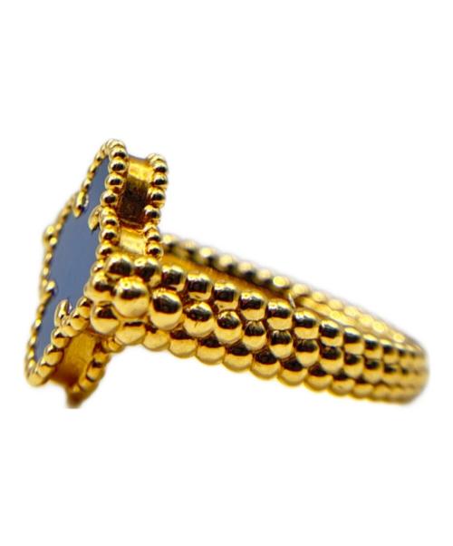 VAN CLEEF & ARPELS（ヴァンクリーフ＆アーペル）VAN CLEEF & ARPELS (ヴァンクリーフ＆アーペル) Reversible Blue Agate D-Ring/リバーシブルブルーアゲートDリング/VCARPGV152 サイズ:ｳﾞｨﾝﾃｰｼﾞ/52/12号の古着・服飾アイテム