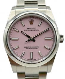 ROLEX（ロレックス）の古着「Oyster Perpetual 34/オイスターパーペチュアル34 Ref.124200 キャンディピンク文字盤」｜キャンディピンク