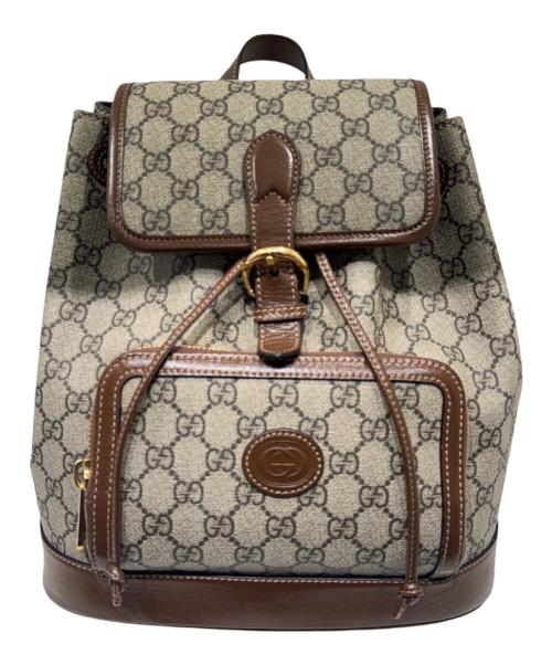 GUCCI（グッチ）GUCCI (グッチ) GG柄 リュクサック コーティングキャンバス ベージュの古着・服飾アイテム