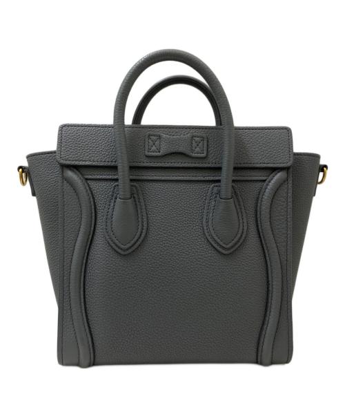 CELINE（セリーヌ）CELINE (セリーヌ) ラゲージナノショッパーハンドバッグ グレー サイズ:ナノの古着・服飾アイテム
