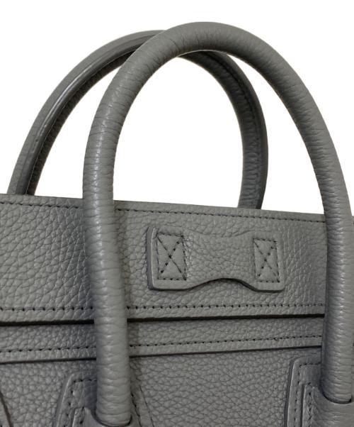 CELINE（セリーヌ）CELINE (セリーヌ) ラゲージナノショッパーハンドバッグ グレー サイズ:ナノの古着・服飾アイテム