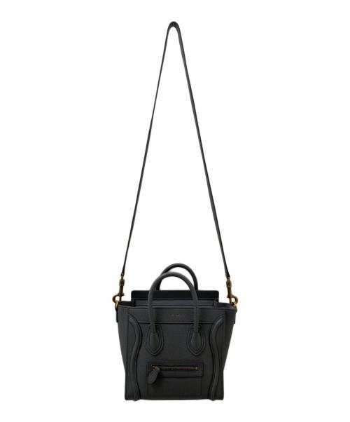 CELINE（セリーヌ）CELINE (セリーヌ) ラゲージナノショッパーハンドバッグ グレー サイズ:ナノの古着・服飾アイテム