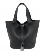 HERMESエルメス）の古着「ピコタンPM/Picotin Lock 18/トリヨンクレマンス/Z刻印/シルバー金具/ハンドバッグ/レザーバッグ」｜ブラック