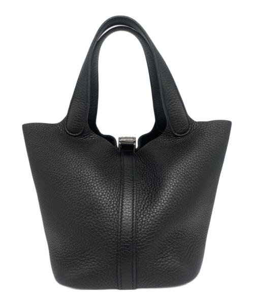 HERMES（エルメス）HERMES (エルメス) ピコタンPM/Picotin Lock 18/トリヨンクレマンス/Z刻印/シルバー金具/ハンドバッグ/レザーバッグ ブラック サイズ:PMの古着・服飾アイテム