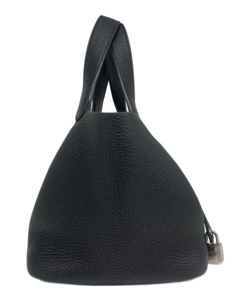 HERMES（エルメス）HERMES (エルメス) ピコタンPM/Picotin Lock 18/トリヨンクレマンス/Z刻印/シルバー金具/ハンドバッグ/レザーバッグ ブラック サイズ:PMの古着・服飾アイテム