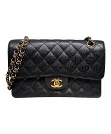 CHANEL（シャネル）の古着「マトラッセ23/Wフラップチェーンショルダーバッグ/キャビアスキン/ゴールド金具/1919****/2014年頃」｜ブラック×ゴールド金具