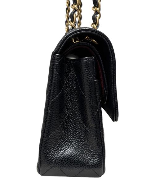 CHANEL（シャネル）CHANEL (シャネル) マトラッセ23/Wフラップチェーンショルダーバッグ/キャビアスキン/ゴールド金具/1919****/2014年頃 ブラック×ゴールド金具 サイズ:23の古着・服飾アイテム