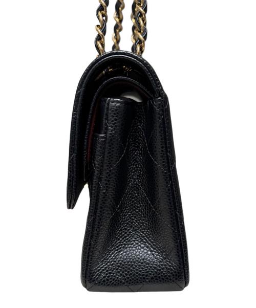CHANEL（シャネル）CHANEL (シャネル) マトラッセ23/Wフラップチェーンショルダーバッグ/キャビアスキン/ゴールド金具/1919****/2014年頃 ブラック×ゴールド金具 サイズ:23の古着・服飾アイテム