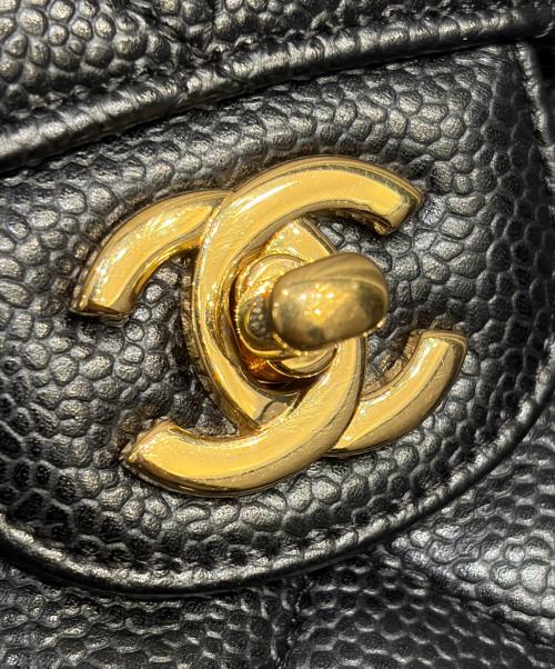 CHANEL（シャネル）CHANEL (シャネル) マトラッセ23/Wフラップチェーンショルダーバッグ/キャビアスキン/ゴールド金具/1919****/2014年頃 ブラック×ゴールド金具 サイズ:23の古着・服飾アイテム