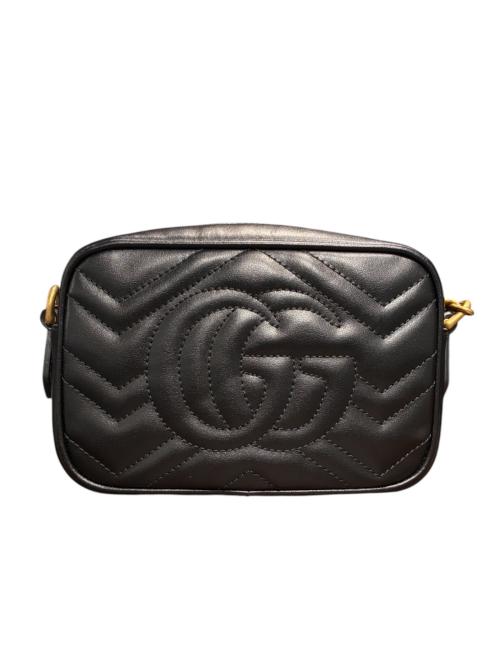 GUCCI（グッチ）GUCCI (グッチ) GGマーモント カメラショルダーバッグ ブラックの古着・服飾アイテム
