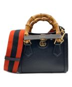 GUCCIグッチ）の古着「ダイアナ ミニトートバッグ」｜ブラック