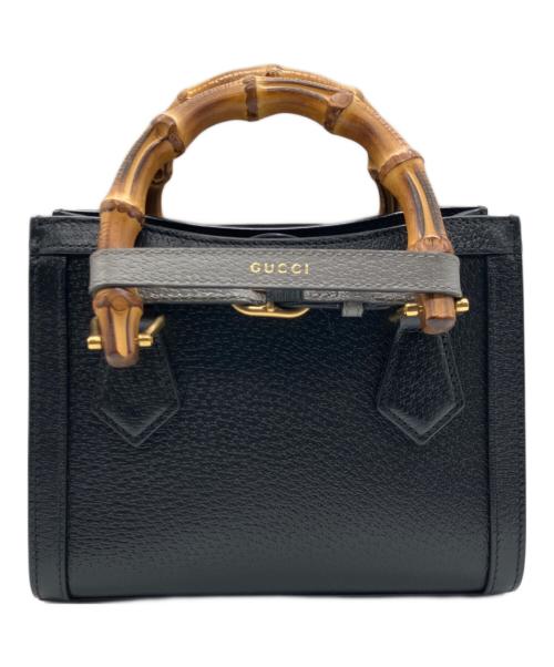 GUCCI（グッチ）GUCCI (グッチ) ダイアナ ミニトートバッグ ブラック サイズ:ミニの古着・服飾アイテム
