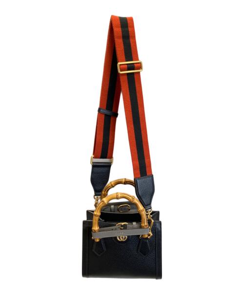 GUCCI（グッチ）GUCCI (グッチ) ダイアナ ミニトートバッグ ブラック サイズ:ミニの古着・服飾アイテム