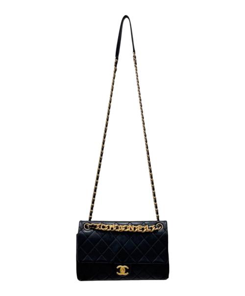 CHANEL（シャネル）CHANEL (シャネル) マトラッセ25 / クラシックフラップロゴチェーンショルダーバッグ ブラック サイズ:25の古着・服飾アイテム