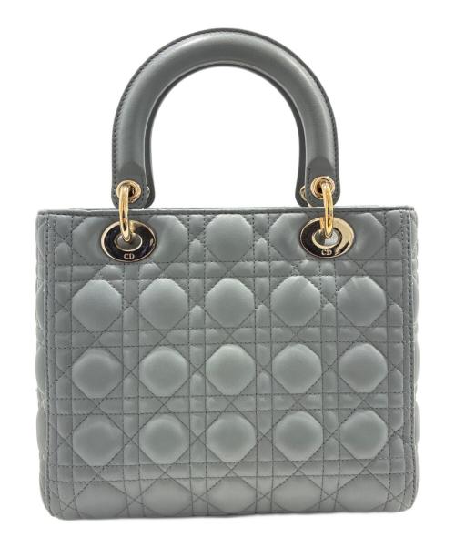 Christian Dior（クリスチャン ディオール）Christian Dior (クリスチャン ディオール) LADY DIOR ミディアム ハンドバッグ グレー サイズ:ミディアムの古着・服飾アイテム