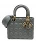 Christian Dior（クリスチャン ディオール）の古着「LADY DIOR ミディアム ハンドバッグ」｜グレー